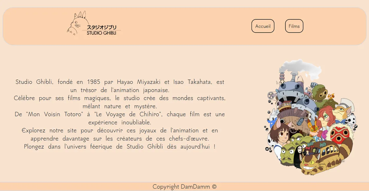 Aperçu du catalogue Studio Ghibli